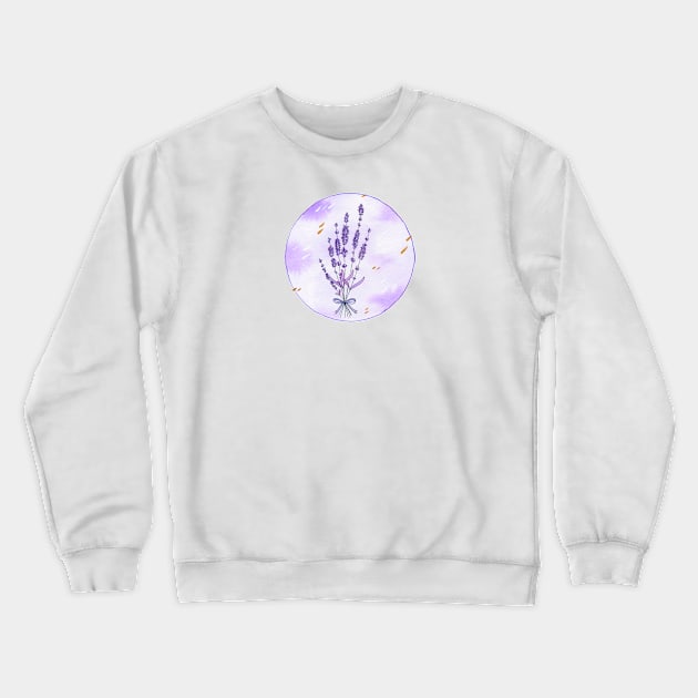 Lavender circle Crewneck Sweatshirt by Leonie Jonk
